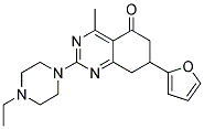 2-(4-ETHYLPIPERAZIN-1-YL)-7-(2-FURYL)-4-METHYL-7,8-DIHYDROQUINAZOLIN-5(6H)-ONE Struktur