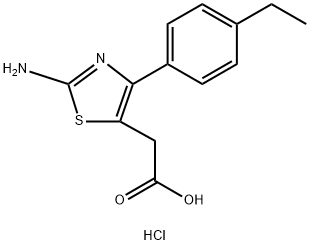 [2-AMINO-4-(4-ETHYL-PHENYL)-THIAZOL-5-YL]-ACETIC ACID HYDROCHLORIDE, 1185292-96-9, 結(jié)構(gòu)式