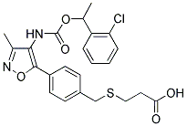 3-(4-[4-([1-(2-CHLOROPHENYL)ETHOXY]CARBONYLAMINO)-3-METHYL-5-ISOXAZOLYL]BENZYLTHIO)PROPANOIC ACID