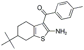 (2-AMINO-6-TERT-BUTYL-4,5,6,7-TETRAHYDRO-1-BENZOTHIEN-3-YL)(4-METHYLPHENYL)METHANONE Struktur