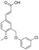 (2E)-3-(3-[(3-CHLOROPHENOXY)METHYL]-4-METHOXYPHENYL)-2-PROPENOIC ACID Struktur