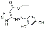 ETHYL 5-[(E)-(2,4-DIHYDROXYPHENYL)DIAZENYL]-1H-PYRAZOLE-4-CARBOXYLATE Struktur