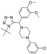 1-((1-TERT-BUTYL-1H-TETRAZOL-5-YL)(3,4-DIMETHOXYPHENYL)METHYL)-4-(3-CHLOROPHENYL)PIPERAZINE Struktur