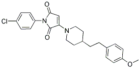 1-(4-CHLOROPHENYL)-3-[4-(4-METHOXYPHENETHYL)-1-PIPERIDINYL]-1H-PYRROLE-2,5-DIONE Struktur