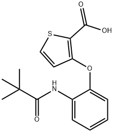 3-(2-[(2,2-DIMETHYLPROPANOYL)AMINO]PHENOXY)-2-THIOPHENECARBOXYLIC ACID Struktur