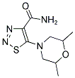 5-(2,6-DIMETHYLMORPHOLIN-4-YL)-1,2,3-THIADIAZOLE-4-CARBOXAMIDE Struktur