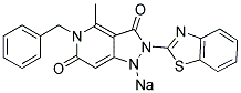 SODIUM 2-(1,3-BENZOTHIAZOL-2-YL)-5-BENZYL-4-METHYL-3-OXO-3,5-DIHYDRO-2H-PYRAZOLO[4,3-C]PYRIDIN-6-OLATE Struktur