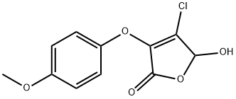 4-CHLORO-5-HYDROXY-3(4-METHOXYPHENOXY)-2(5H)-FURANONE Struktur