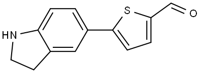 5-(2,3-DIHYDRO-1H-INDOL-5-YL)-2-THIOPHENECARBALDEHYDE Struktur
