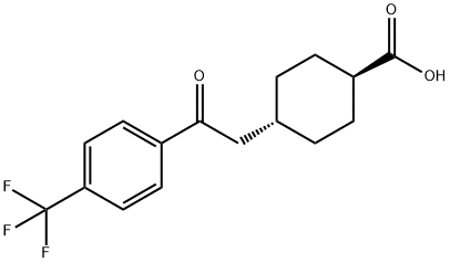 TRANS-4-[2-OXO-2-(4-TRIFLUOROMETHYLPHENYL)ETHYL]CYCLOHEXANE-1-CARBOXYLIC ACID Structure