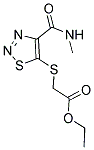 ETHYL ({4-[(METHYLAMINO)CARBONYL]-1,2,3-THIADIAZOL-5-YL}THIO)ACETATE Struktur