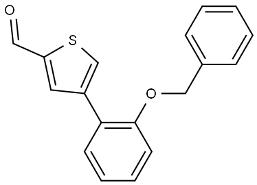 4-[2-(BENZYLOXY)PHENYL]-2-THIOPHENECARBALDEHYDE Struktur