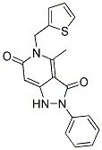 4-METHYL-2-PHENYL-5-(THIEN-2-YLMETHYL)-1H-PYRAZOLO[4,3-C]PYRIDINE-3,6(2H,5H)-DIONE Struktur