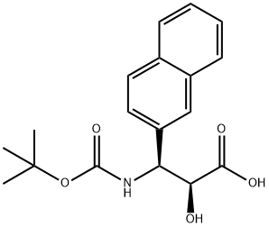 N-BOC-3-(S)-AMINO-2-(S)-HYDROXY-3-NAPHTHALEN-2-YL-PROPIONIC ACID Structure