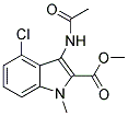 3-ACETYLAMINO-4-CHLORO-1-METHYL-1H-INDOLE-2-CARBOXYLIC ACID METHYL ESTER Struktur