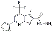 3-METHYL-6-THIOPHEN-2-YL-4-TRIFLUOROMETHYL-THIENO[2,3-B]PYRIDINE-2-CARBOXYLIC ACID HYDRAZIDE Struktur