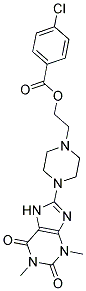 2-[4-(1,3-DIMETHYL-2,6-DIOXO-2,3,6,7-TETRAHYDRO-1H-PURIN-8-YL)PIPERAZIN-1-YL]ETHYL 4-CHLOROBENZOATE Struktur
