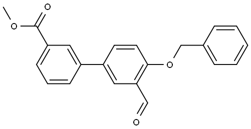 METHYL 4'-(BENZYLOXY)-3'-FORMYL[1,1'-BIPHENYL]-3-CARBOXYLATE Struktur