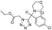 ETHYL {5-[(2,4-DICHLOROPHENYL)(MORPHOLIN-4-YL)METHYL]-1H-TETRAZOL-1-YL}ACETATE Struktur
