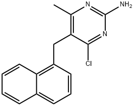 4-CHLORO-6-METHYL-5-NAPHTHALEN-1-YLMETHYL-PYRIMIDIN-2-YLAMINE Structure
