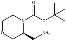 (S)-3-AMINOMETHYL-MORPHOLINE-4-CARBOXYLIC ACID TERT-BUTYL ESTER Struktur