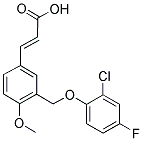 (2E)-3-(3-[(2-CHLORO-4-FLUOROPHENOXY)METHYL]-4-METHOXYPHENYL)-2-PROPENOIC ACID Structure