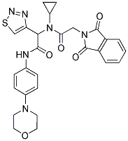 N-CYCLOPROPYL-2-(1,3-DIOXOISOINDOLIN-2-YL)-N-(2-(4-MORPHOLINOPHENYLAMINO)-2-OXO-1-(1,2,3-THIADIAZOL-4-YL)ETHYL)ACETAMIDE Structure