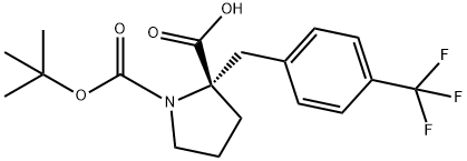 BOC-(S)-ALPHA-(4-TRIFLUOROMETHYL-BENZYL)-PROLINE Structure