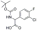 TERT-BUTOXYCARBONYLAMINO-(3-CHLORO-4-FLUORO-PHENYL)-ACETIC ACID Struktur