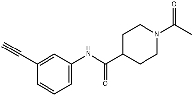 1-ACETYL-N-(3-ETHYNYLPHENYL)-4-PIPERIDINECARBOXAMIDE Struktur