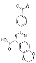 7-(4-METHOXYCARBONYL-PHENYL)-2,3-DIHYDRO-[1,4]DIOXINO[2,3-G]QUINOLINE-9-CARBOXYLIC ACID Structure