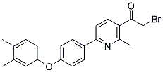 1-(6-(4-(3,4-DIMETHYLPHENOXY)PHENYL)-2-METHYLPYRIDIN-3-YL)-2-BROMOETHANONE Struktur