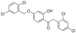 1-(4-(2,5-DICHLOROBENZYLOXY)-2-HYDROXYPHENYL)-2-(2,4-DICHLOROPHENYL)ETHANONE Struktur
