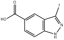 3-IODO-5-(1H)INDAZOLE CARBOXYLIC ACID Struktur
