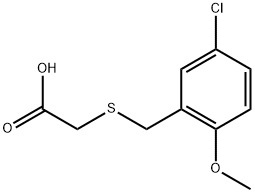 [(5-CHLORO-2-METHOXYBENZYL)THIO]ACETIC ACID Struktur