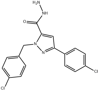 1-(4-CHLOROBENZYL)-3-(4-CHLOROPHENYL)-1H-PYRAZOLE-5-CARBOHYDRAZIDE Struktur