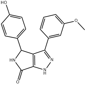 4-(4-HYDROXYPHENYL)-3-(3-METHOXYPHENYL)-4,5-DIHYDROPYRROLO[3,4-C]PYRAZOL-6(1H)-ONE