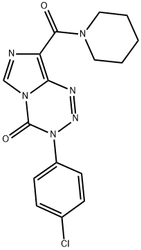 3-(4-CHLOROPHENYL)-8-(PIPERIDIN-1-YLCARBONYL)IMIDAZO[5,1-D][1,2,3,5]TETRAZIN-4(3H)-ONE Struktur