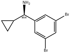 (1R)(3,5-DIBROMOPHENYL)CYCLOPROPYLMETHYLAMINE Struktur