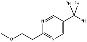 2'-METHOXYETHYL-5-METHYLPYRIMIDINE, [METHYL-3H]- Struktur