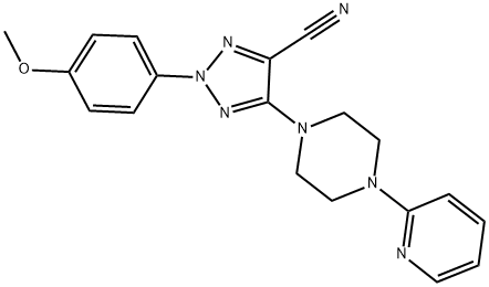 2-(4-METHOXYPHENYL)-5-(4-PYRIDIN-2-YLPIPERAZIN-1-YL)-2H-1,2,3-TRIAZOLE-4-CARBONITRILE