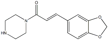 1-[(2E)-3-(1,3-BENZODIOXOL-5-YL)PROP-2-ENOYL]PIPERAZINE Struktur