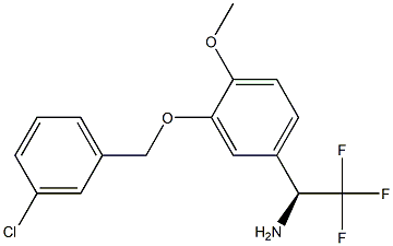 (1S)-1-(3-[(3-CHLOROPHENYL)METHOXY]-4-METHOXYPHENYL)-2,2,2-TRIFLUOROETHYLAMINE Struktur