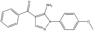 (5-AMINO-1-(4-METHOXYPHENYL)-1H-PYRAZOL-4-YL)(PHENYL)METHANONE Structure