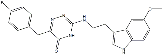 6-(4-FLUOROBENZYL)-3-{[2-(5-METHOXY-1H-INDOL-3-YL)ETHYL]AMINO}-1,2,4-TRIAZIN-5(4H)-ONE