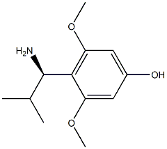 4-((1R)-1-AMINO-2-METHYLPROPYL)-3,5-DIMETHOXYPHENOL Struktur