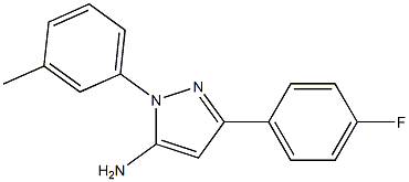 3-(4-FLUOROPHENYL)-1-(3-METHYLPHENYL)-1H-PYRAZOL-5-AMINE Struktur
