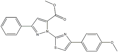 METHYL 1-[4-(4-METHOXYPHENYL)-1,3-THIAZOL-2-YL]-3-PHENYL-1H-PYRAZOLE-5-CARBOXYLATE Structure