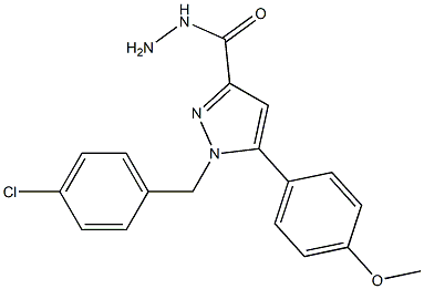 1-(4-CHLOROBENZYL)-5-(4-METHOXYPHENYL)-1H-PYRAZOLE-3-CARBOHYDRAZIDE Structure