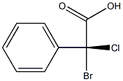 (R)-2-BROMO-2-CHLORO-2-PHENYLACETIC ACID Struktur
